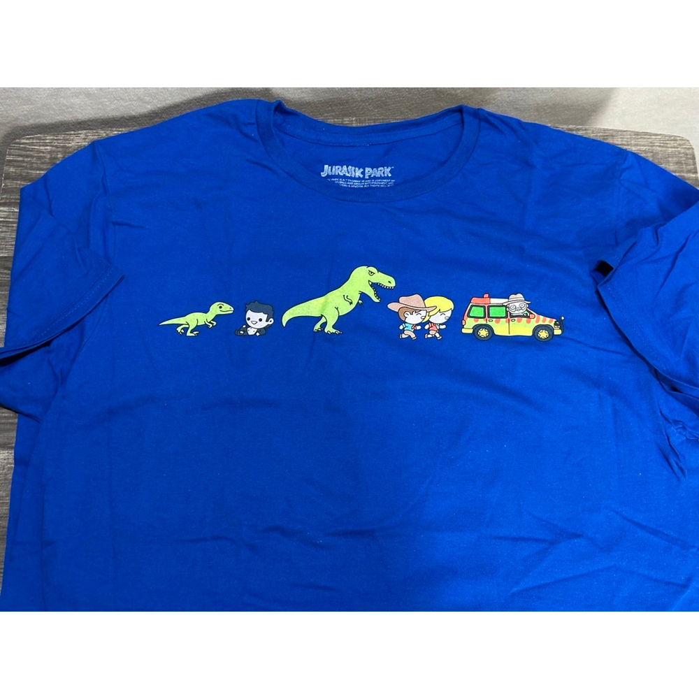 Men's Jurassic Park Graphic T-Shirt Size L Blue